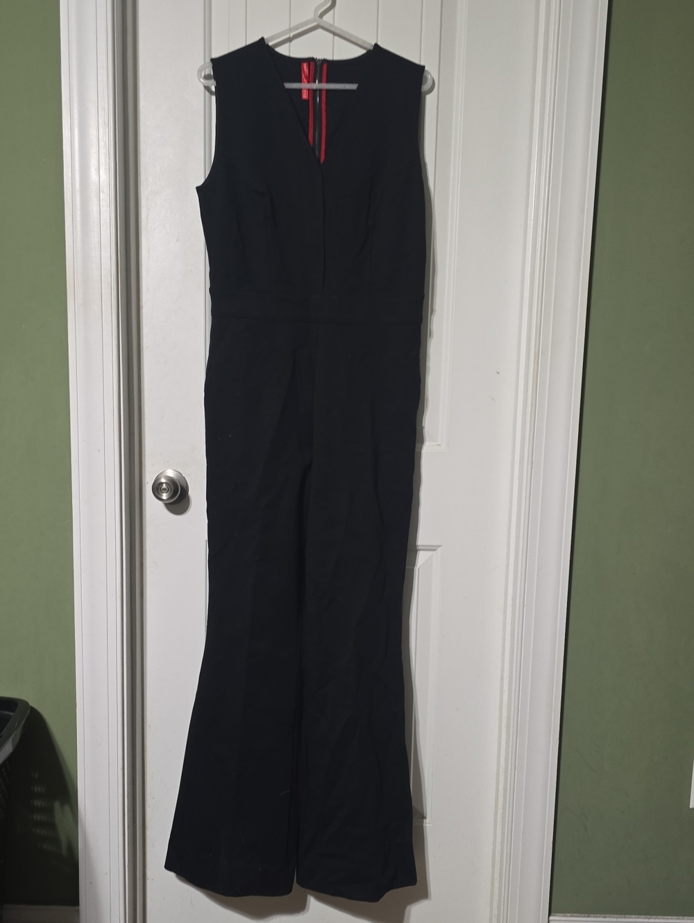 Sleeveless Black Jumpsuit with V-Neck